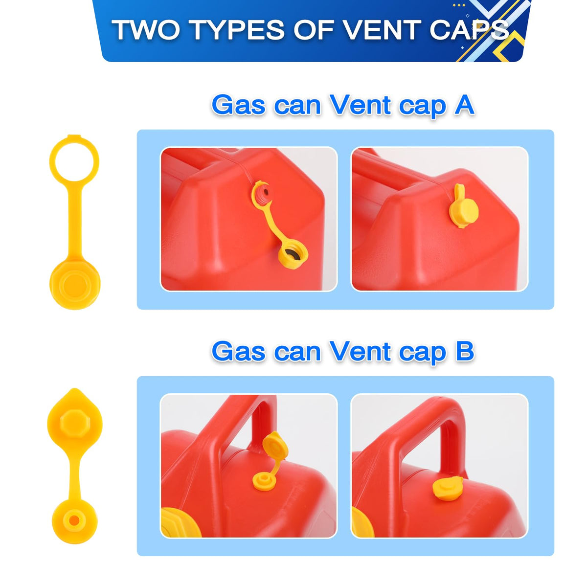 Gas Can Spout Replacement with Vent Caps U600