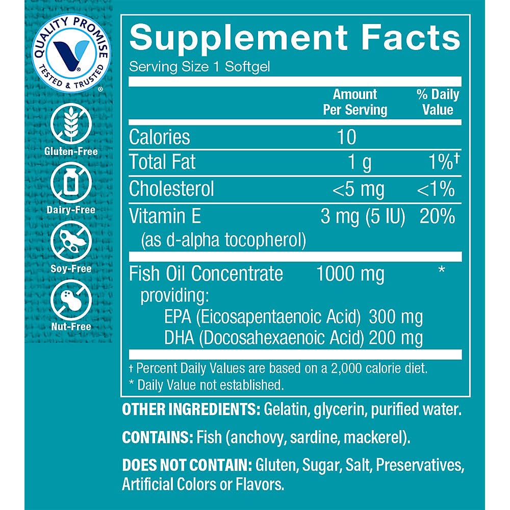 Omega 3 Fish Oil 1000 MG 240 Softgels R191