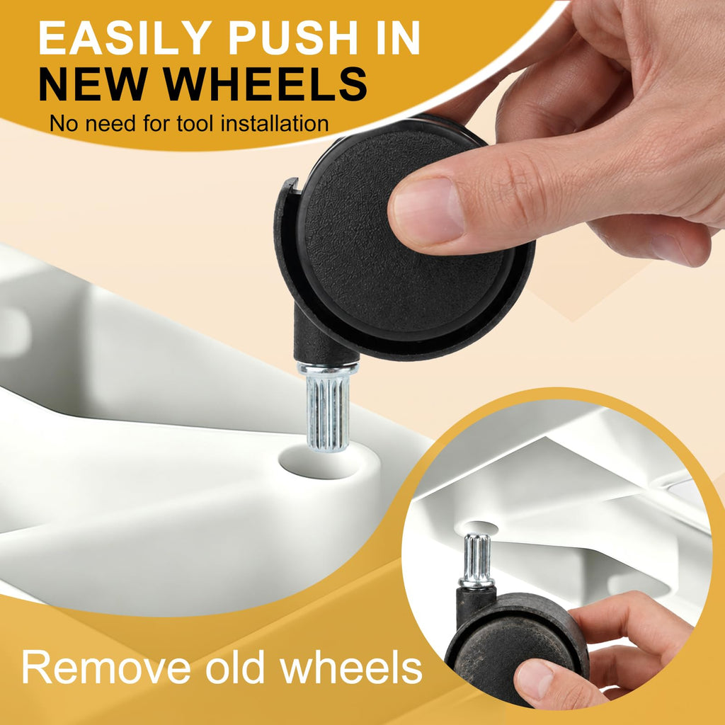 8PCS Replacement Casters for 3 Drawer Cart A890444