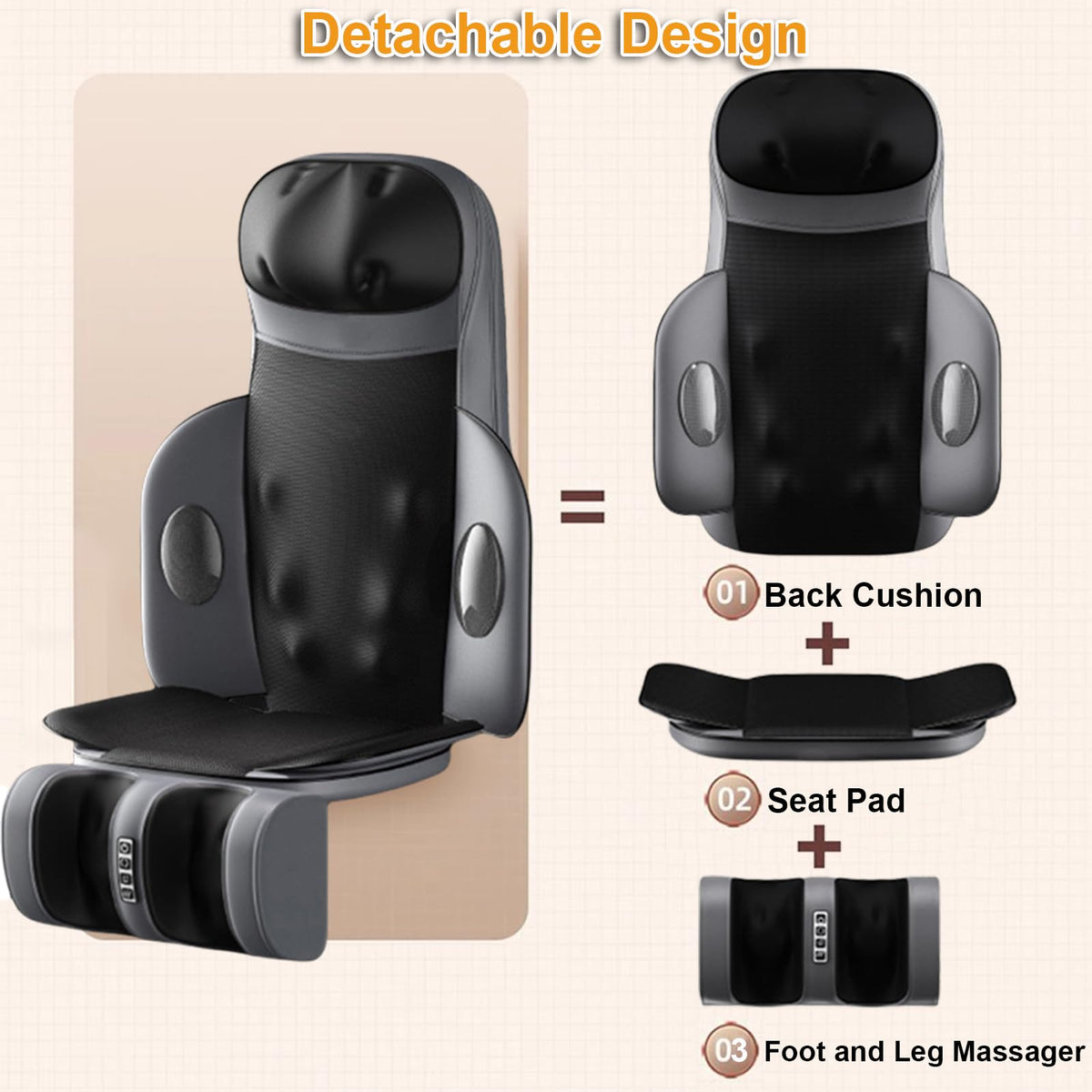 Shiatsu Back Massager with Heat A895