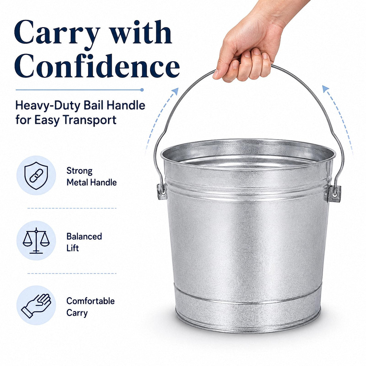 Galvanized Steel Airtight Storage Jar with Locking Lid D4871