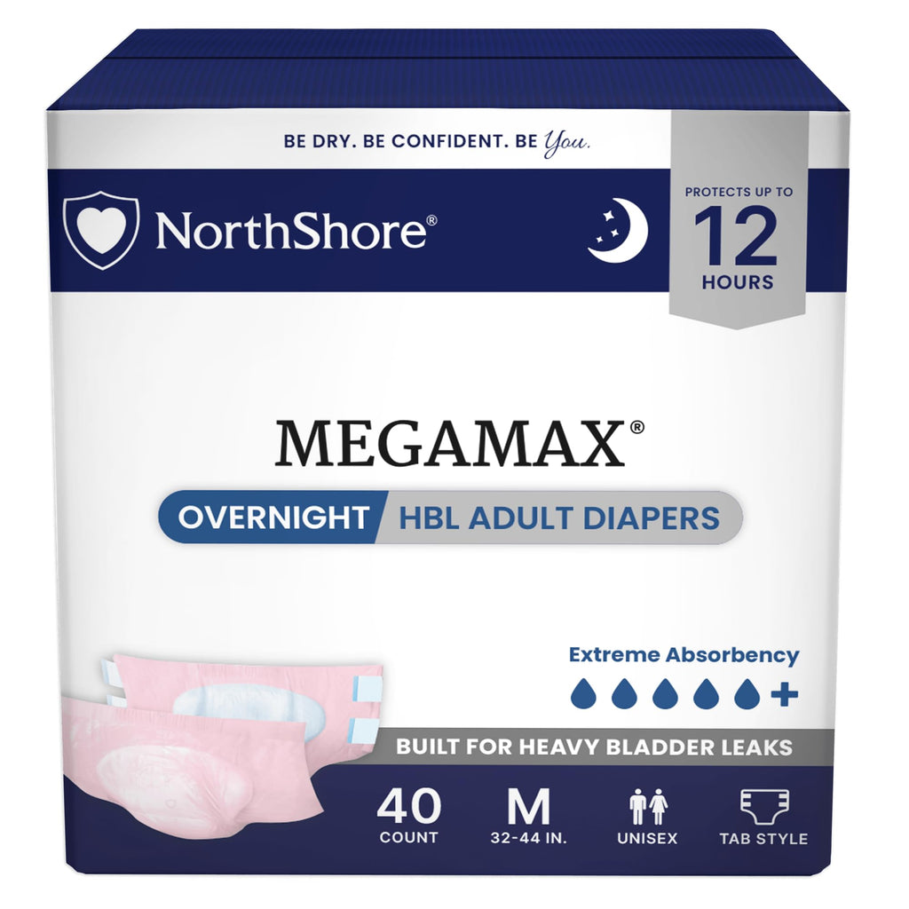 Pink Medium Adult Diapers with Tabs 40 Count K601885