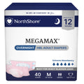 Pink Medium Adult Diapers with Tabs 40 Count K601885