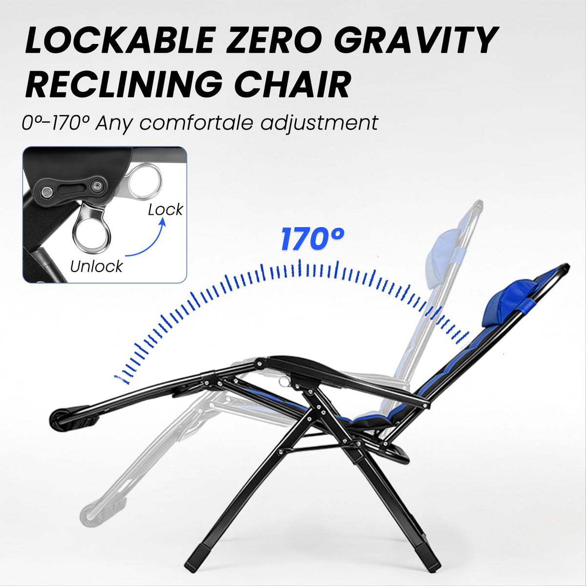 Oversized Padded Zero Gravity Lounge Chair N27916