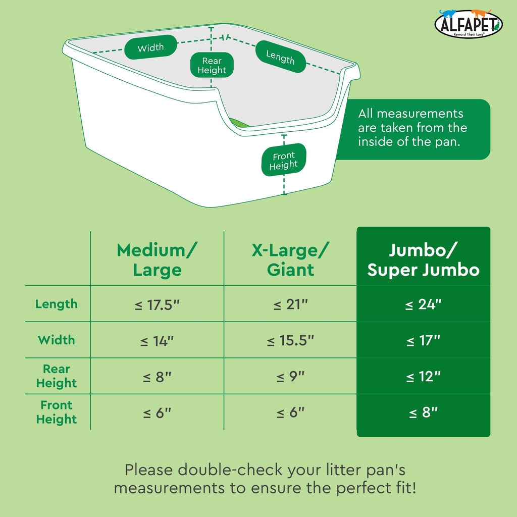 Super Jumbo 15Count Tear-Resistant Waterproof Cat Litter Box Liners E813