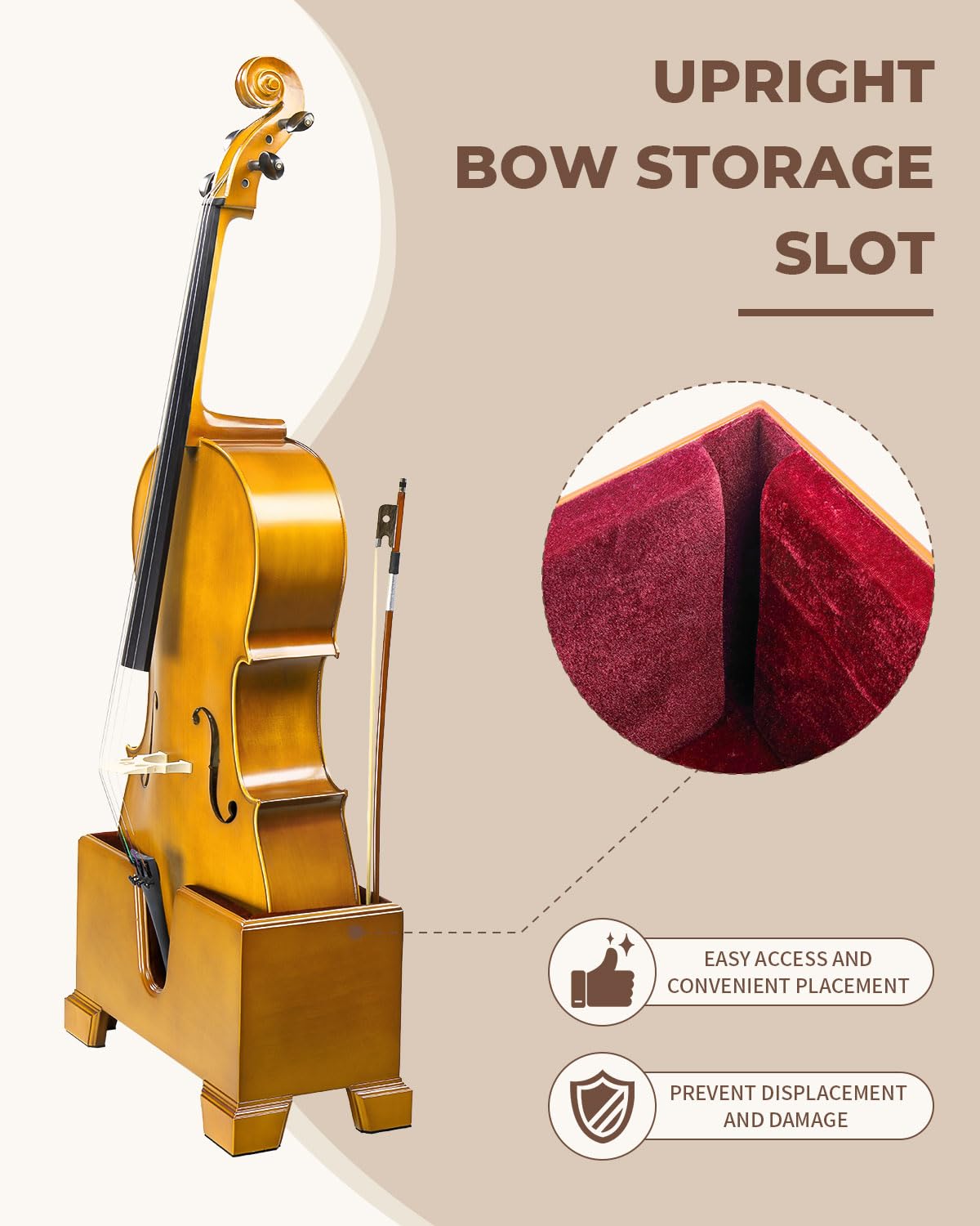 Cello Stand with Bow Holder C454404