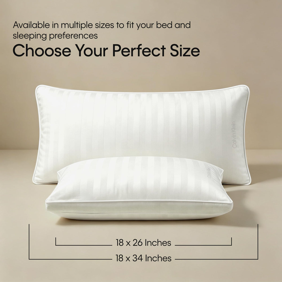 Queen Size Set of 2 Medium Soft Bed Pillows V3800