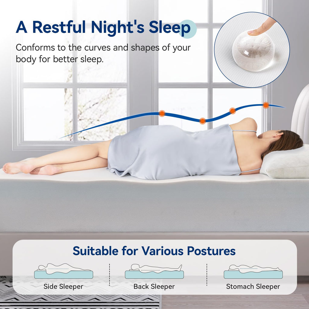 Memory Foam Mattress Medium Firm 12 Inch Full R24114