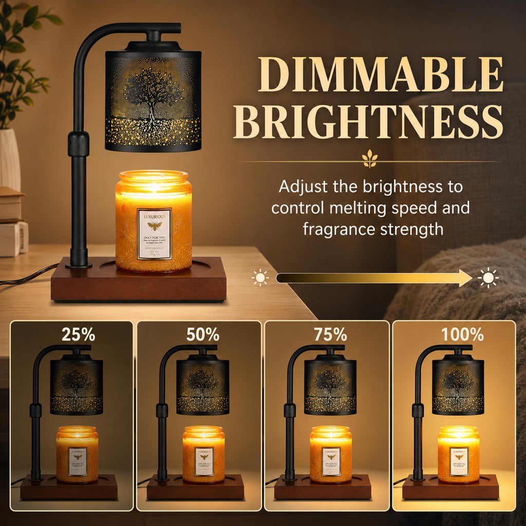 Electric Candle Warmer Lamp Adjustable Height Dimmable U686