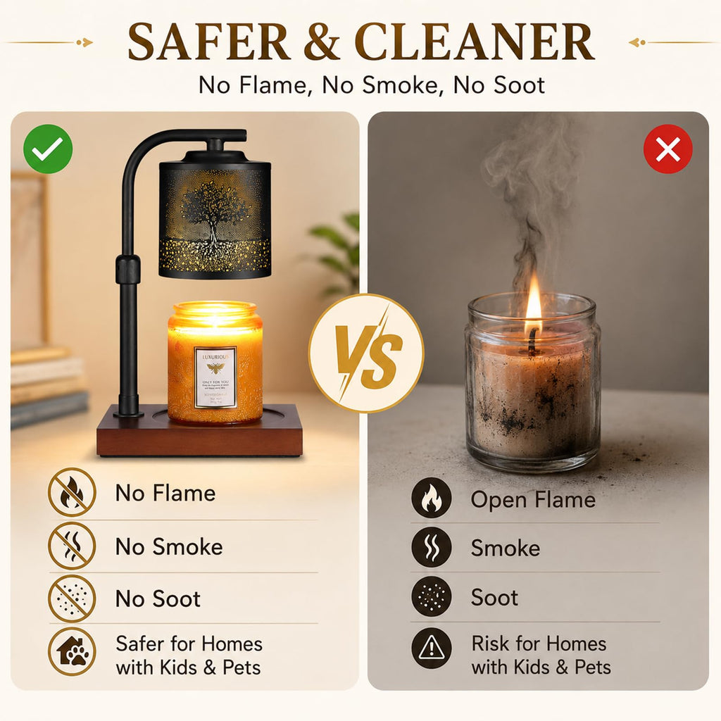 Electric Candle Warmer Lamp Adjustable Height Dimmable U686