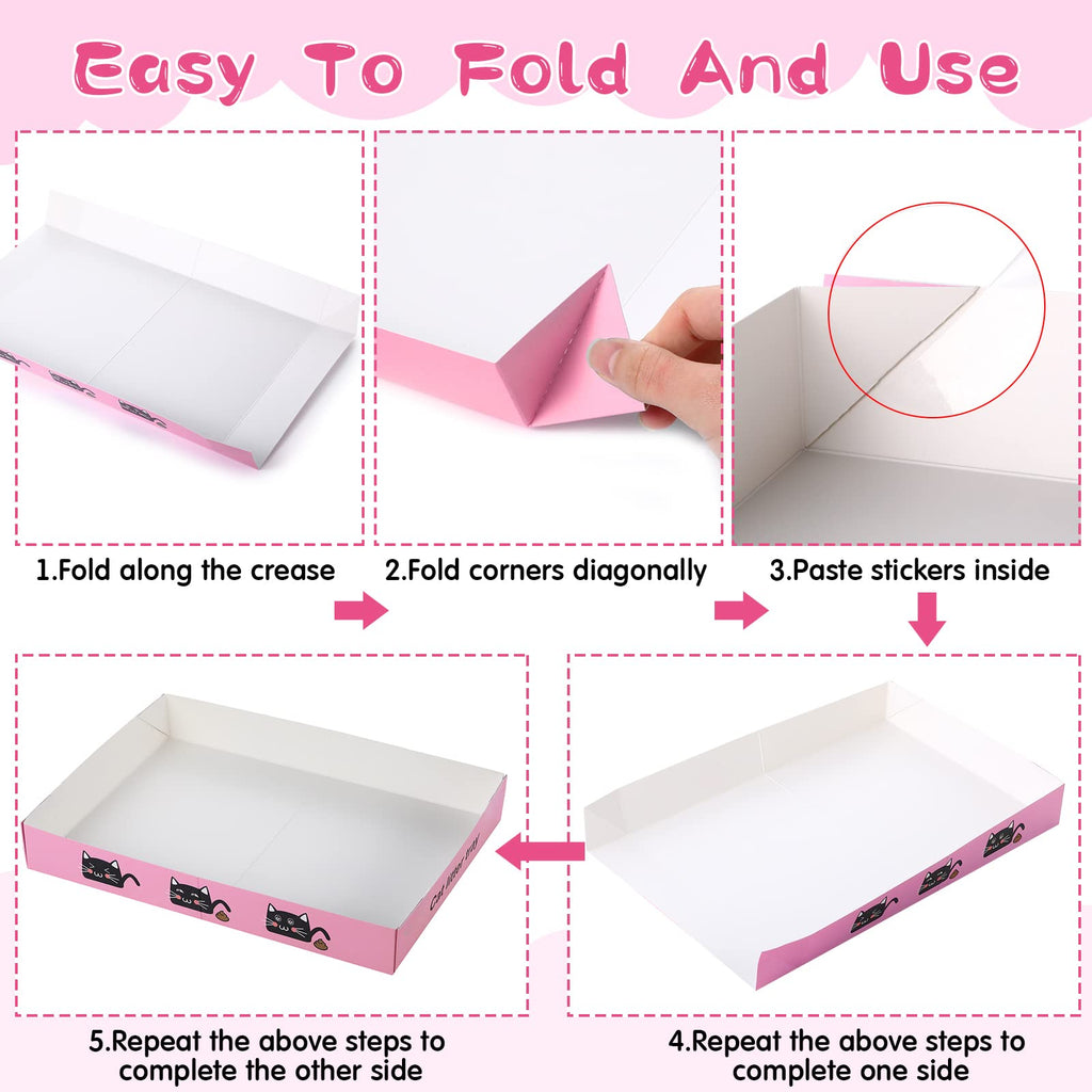 30 Pack Disposable Paper Cat Litter Box D303