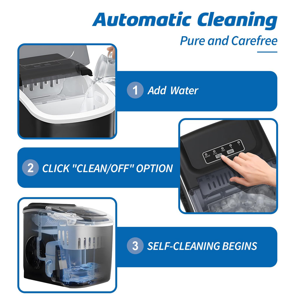 Countertop Ice Maker Machine with Scoop & Basket 26Lbs/24H P18602