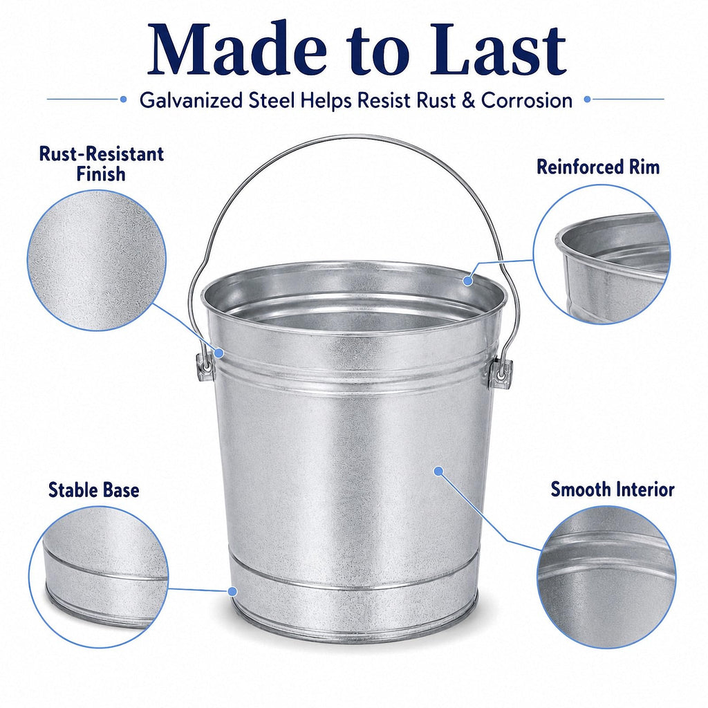 Galvanized Steel Airtight Storage Jar with Locking Lid D4871