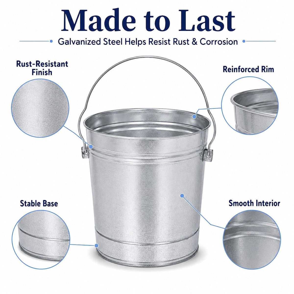 Galvanized Steel Airtight Storage Jar with Locking Lid D4871