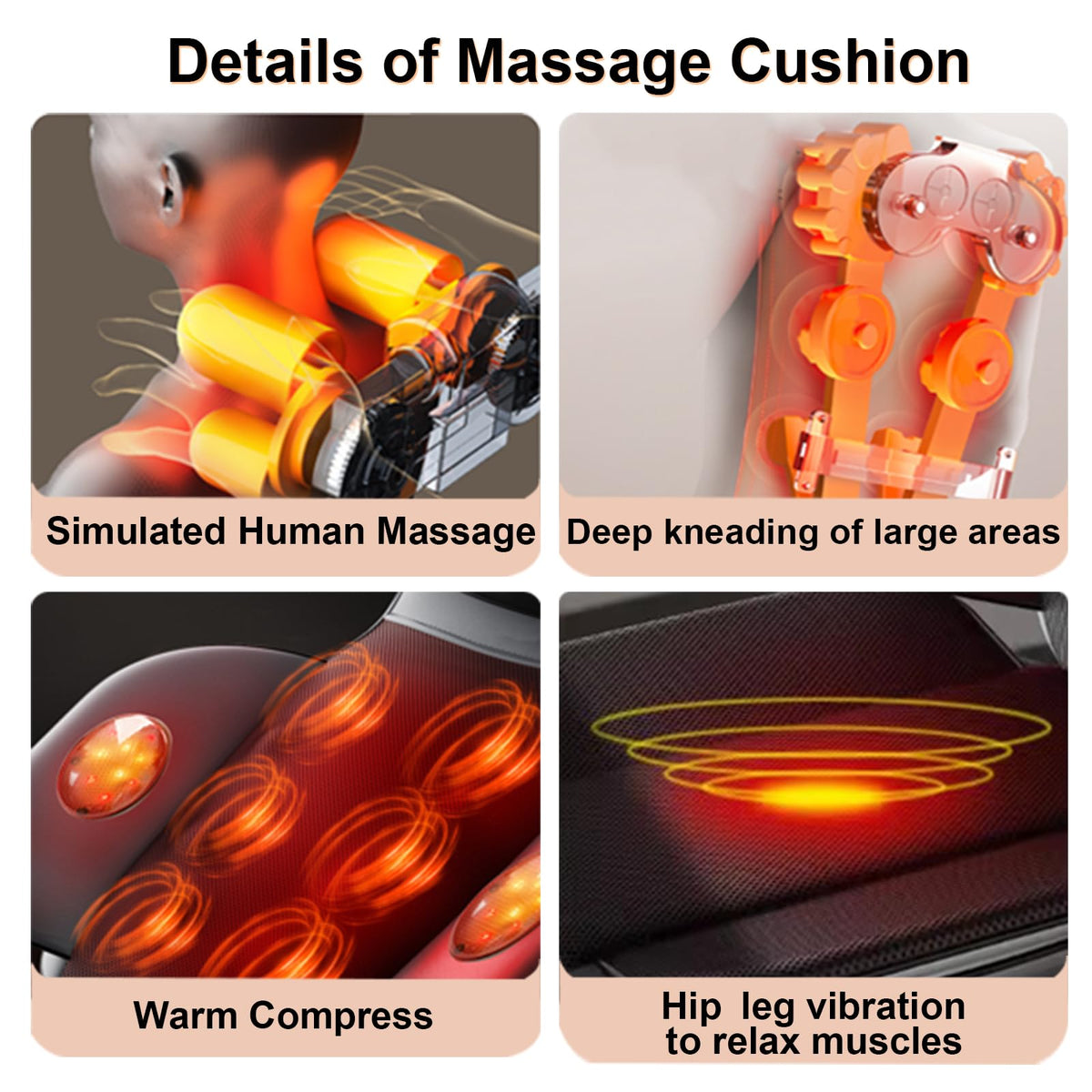 Shiatsu Back Massager with Heat A895