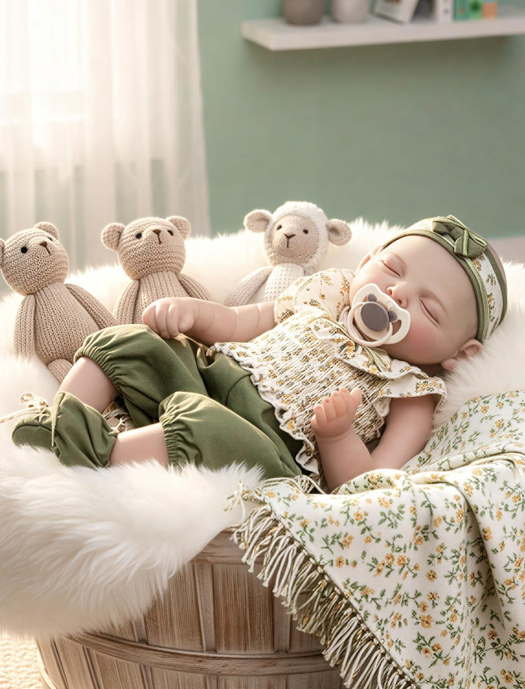 Realistic 20 Inch Baby Doll with Accessories T13385