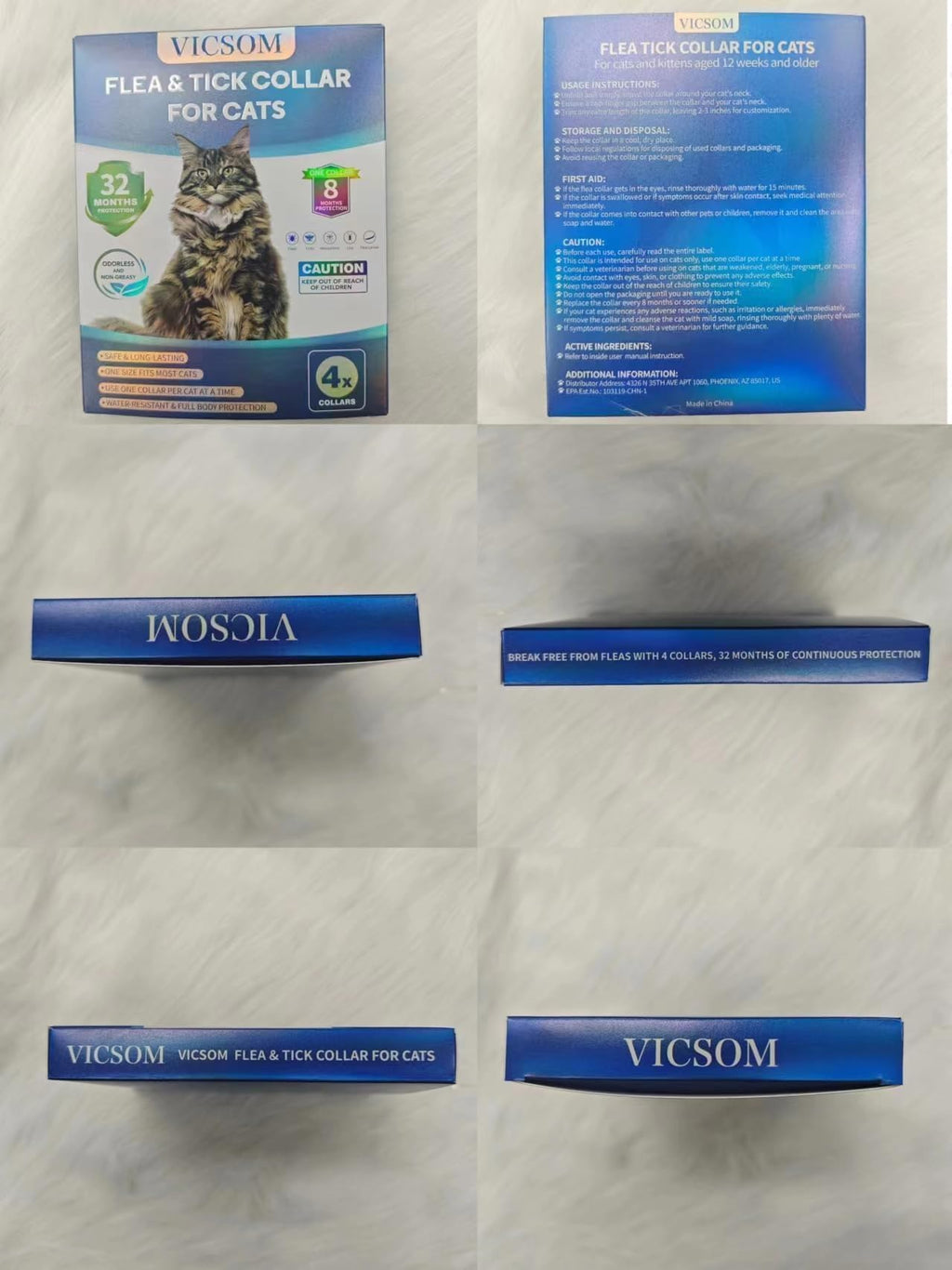 Flea Collar for Cats 4 Pack G990