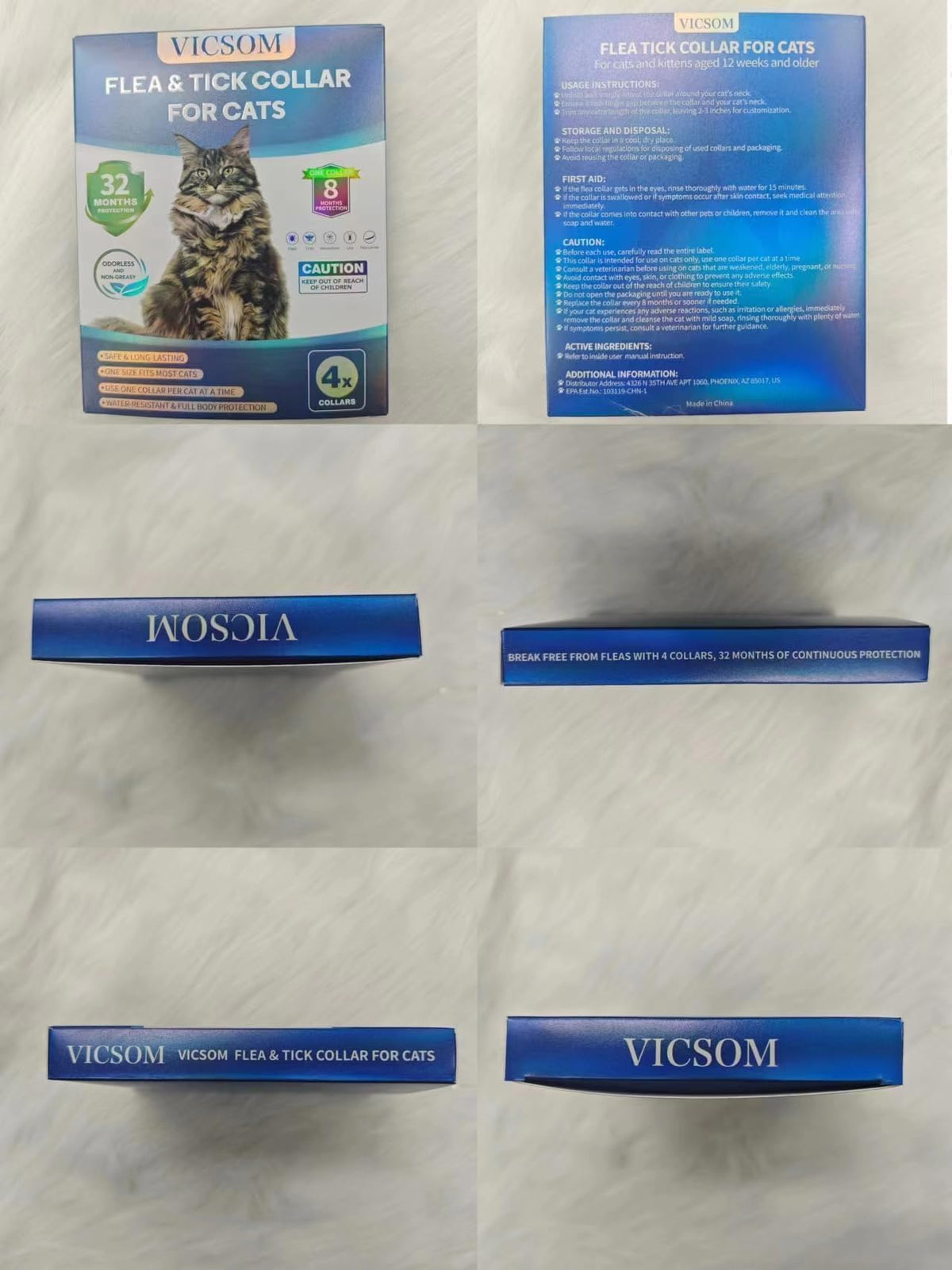 Flea Collar for Cats 4 Pack G990