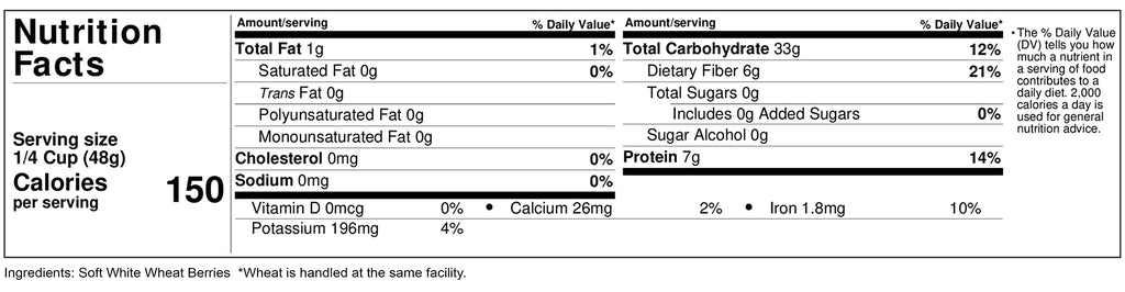 Soft White Wheat Berries 5 lbs Z259