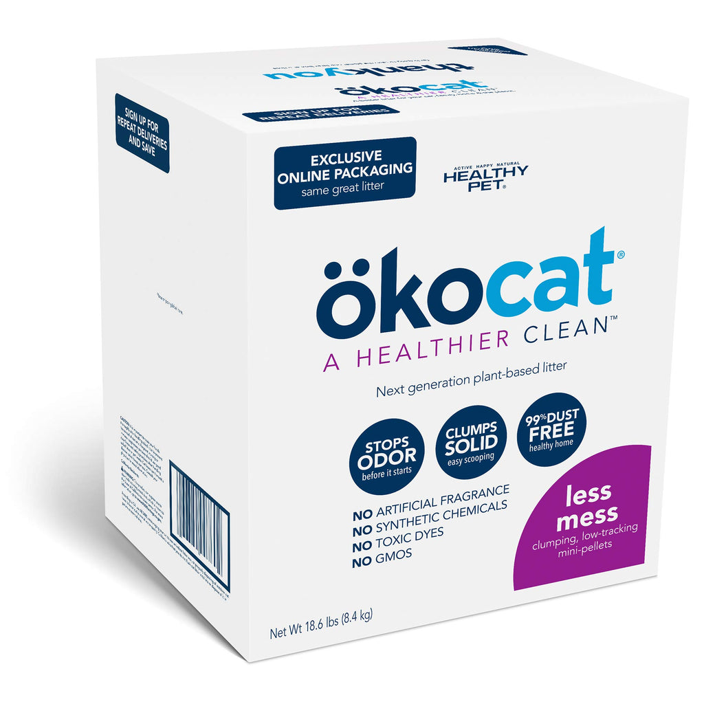 Unscented Wood Clumping Cat Litter Mini-Pellets 18.6 pounds V61093