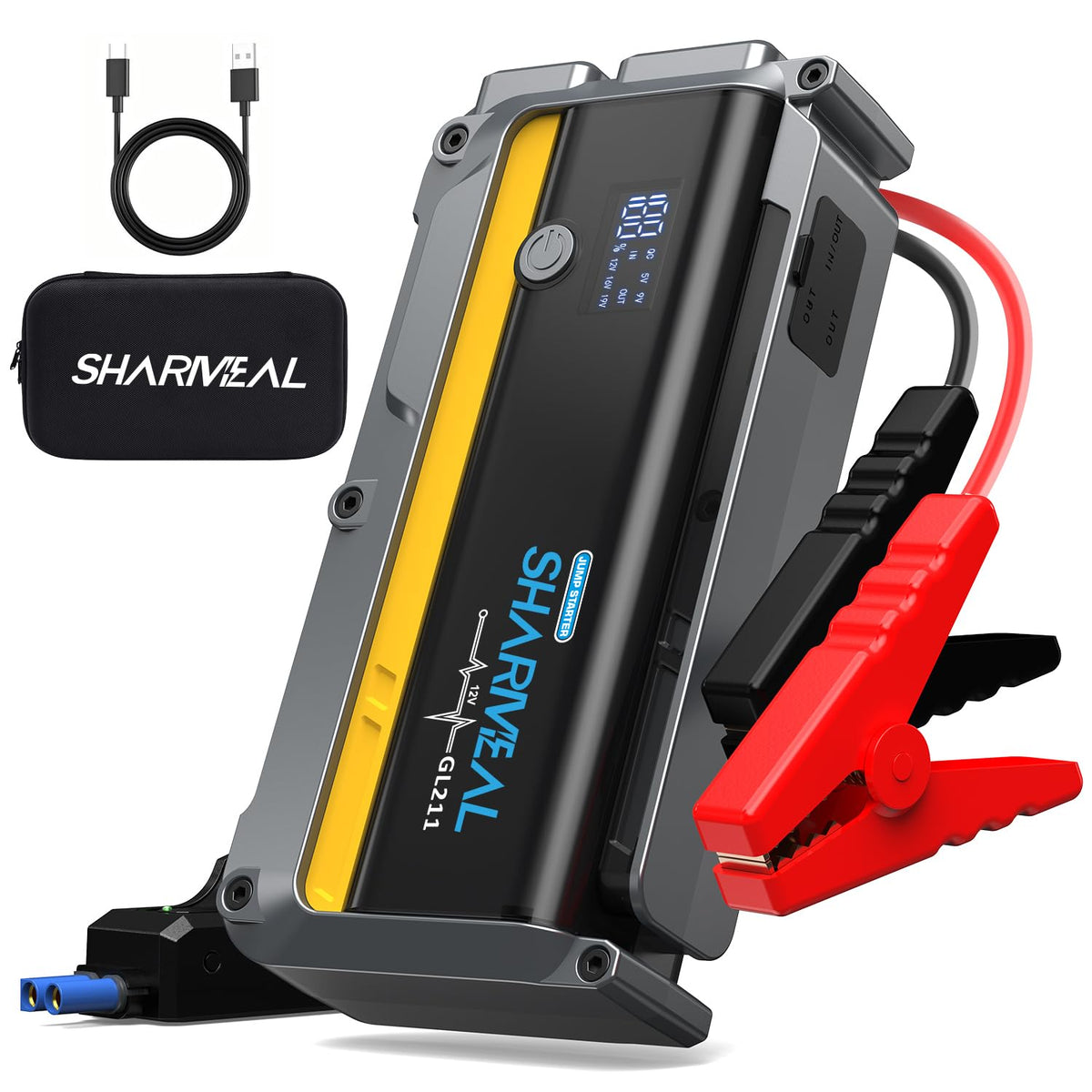 12V Portable Jump Starter with Jumper Cables M296874