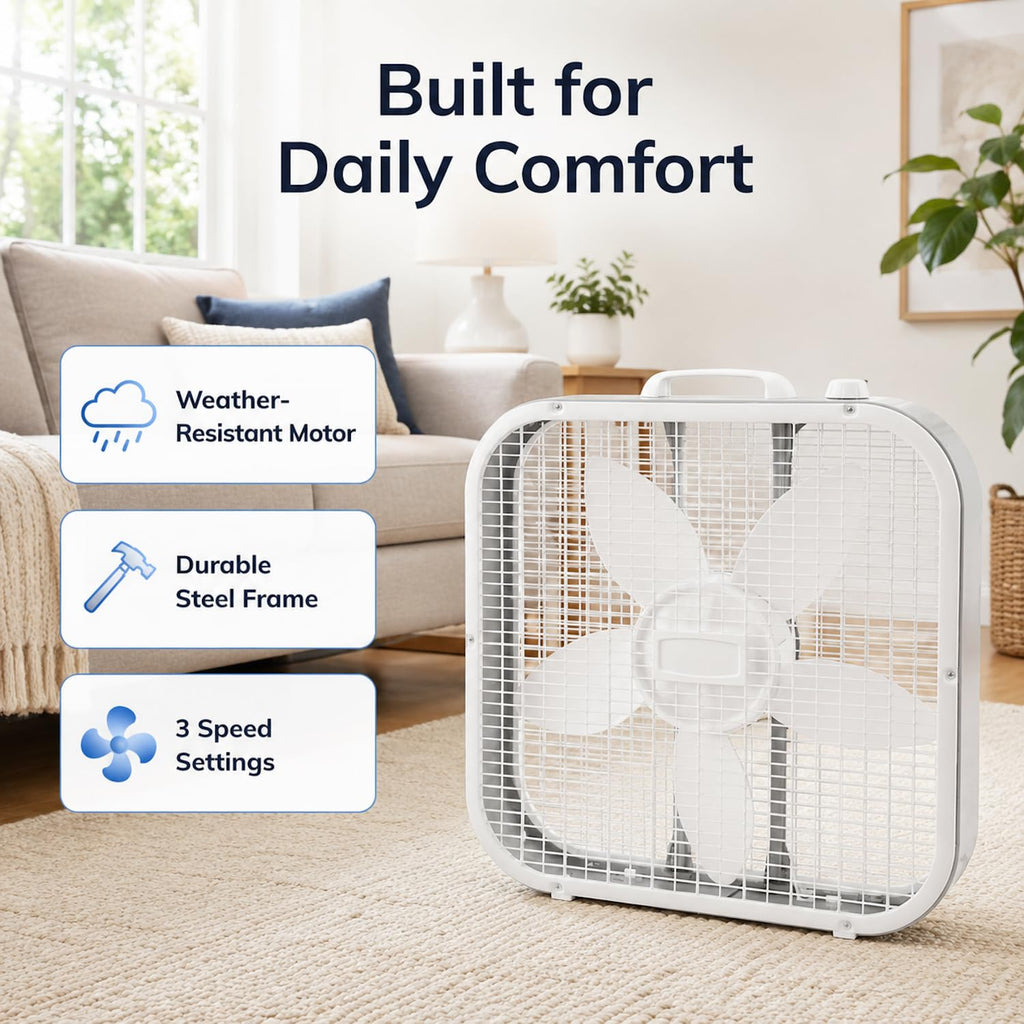 20 Inch 3 Speeds Box Fan G635
