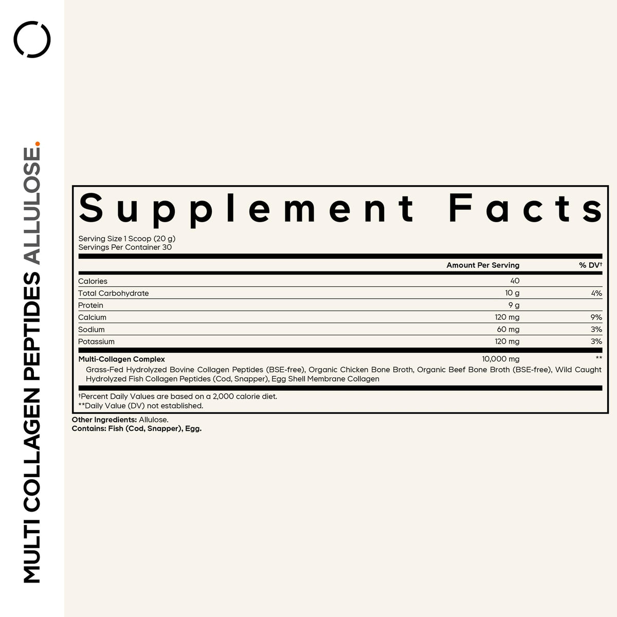 Unflavored Multi Collagen Peptides Powder 21.16 Oz E992
