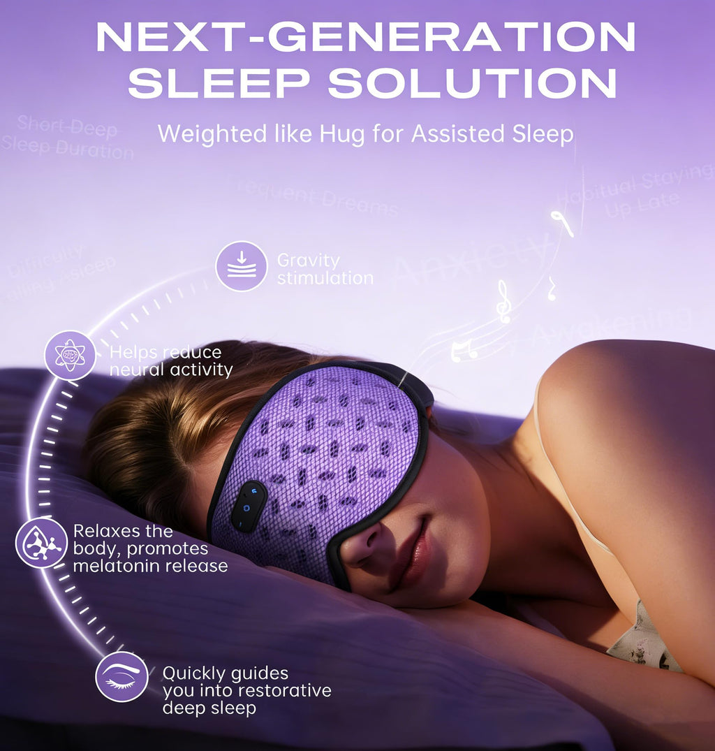 Bluetooth Sleep Mask Headphones with Hot Cold Compress J196776