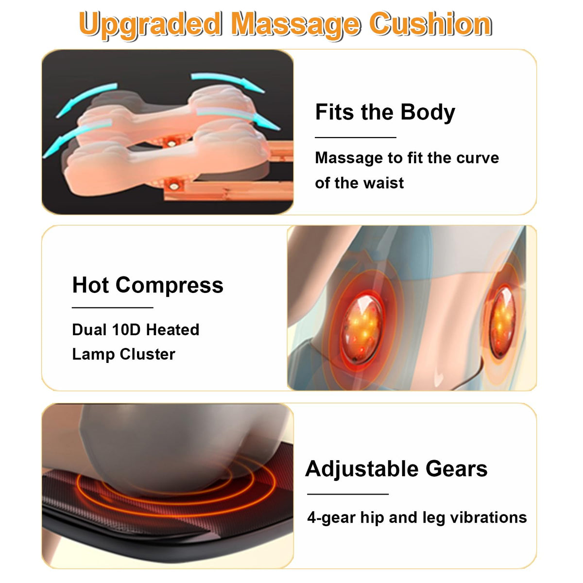 Shiatsu Back Massager with Heat A895