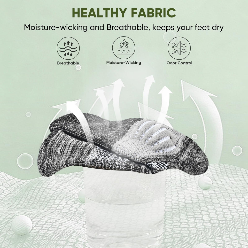 Compression Ankle Support Crew Socks 3 Pairs R53669