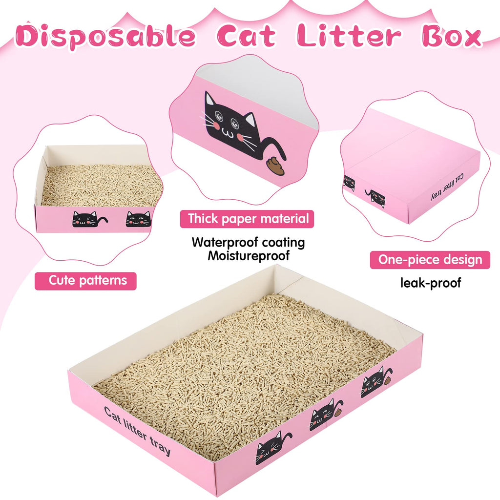 30 Pack Disposable Paper Cat Litter Box D303