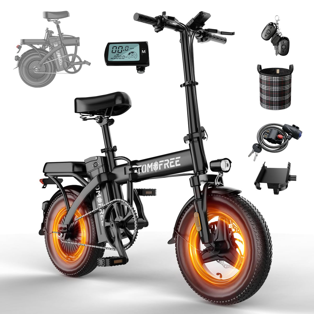 Folding Electric Bike 48V 22.5Ah 750W Fat Tire D6064