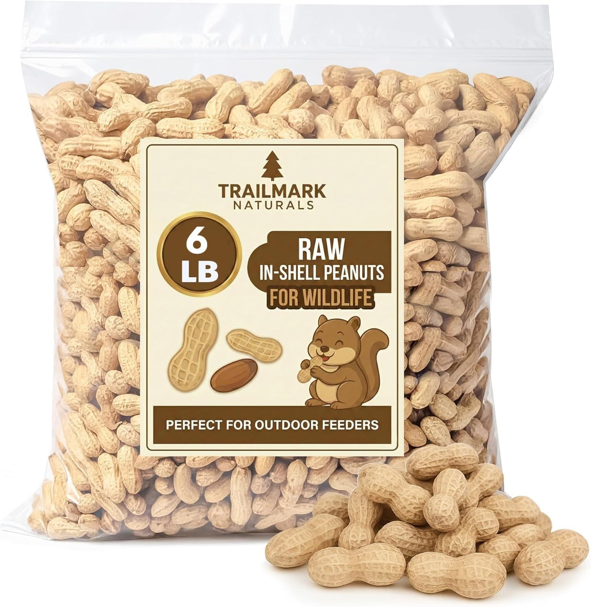 Raw Peanuts in Shell for Squirrels and Birds F19714