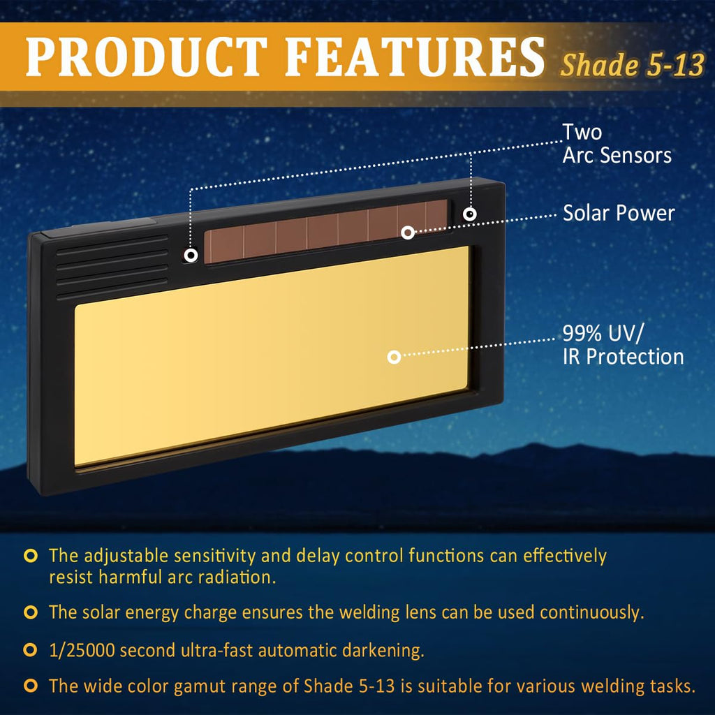 Auto Darkening Welding Lens Shade 5-13 X4284