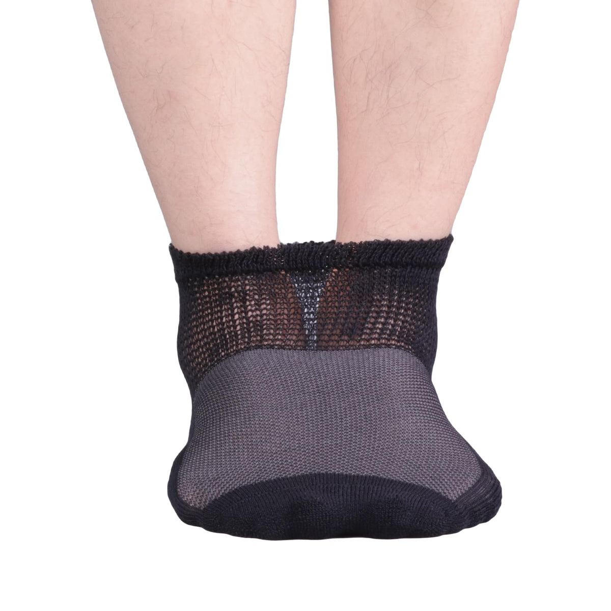 Bamboo Viscose Diabetic Socks, Black, Size 10-13, 5 Pairs Y4642
