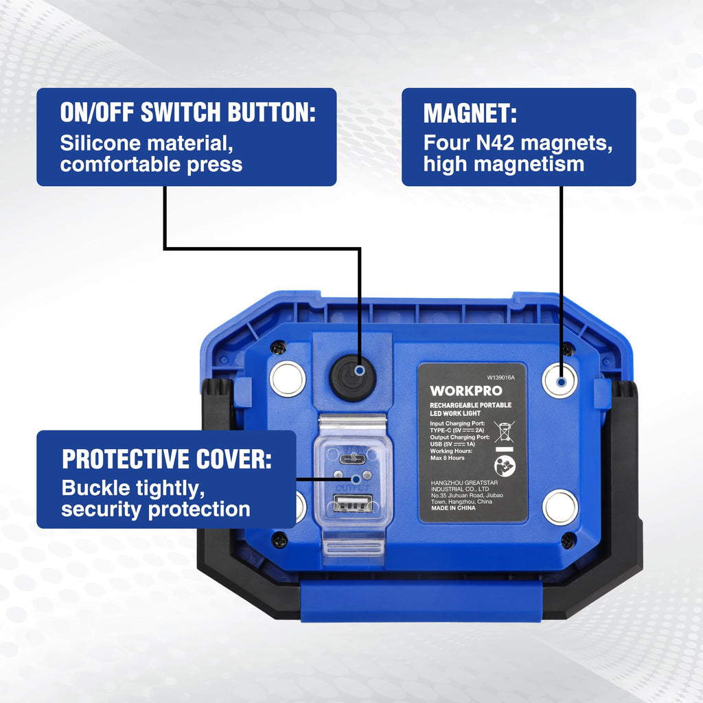 LED Rechargeable Magnetic Work Light 2000LM Z25382