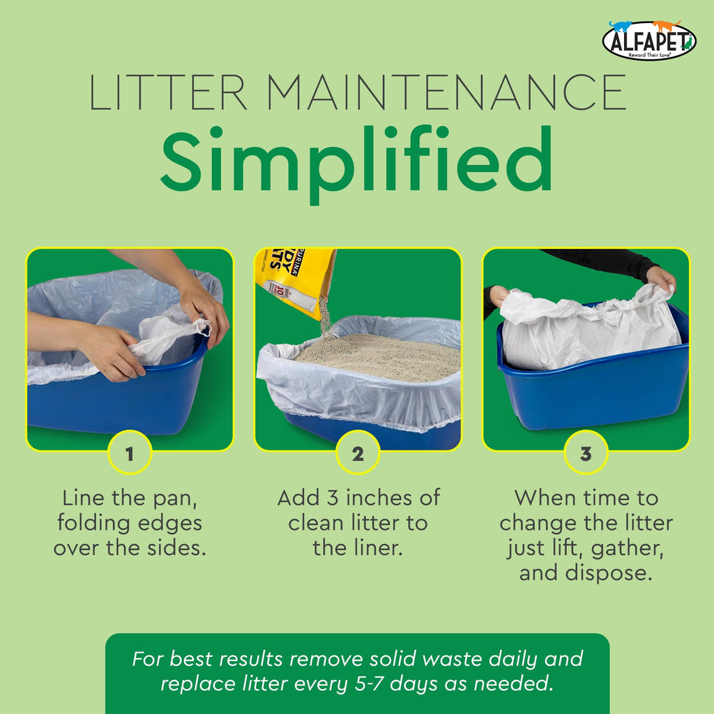 Super Jumbo 15Count Tear-Resistant Waterproof Cat Litter Box Liners E813