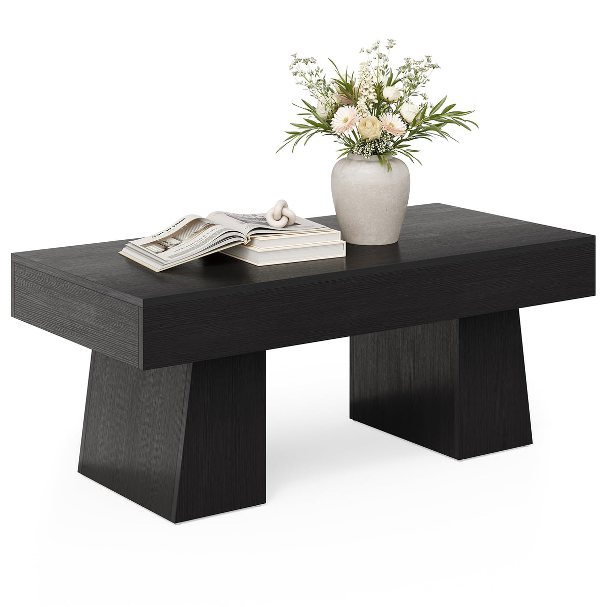 Black 47 Inches Wooden Coffee Table R714