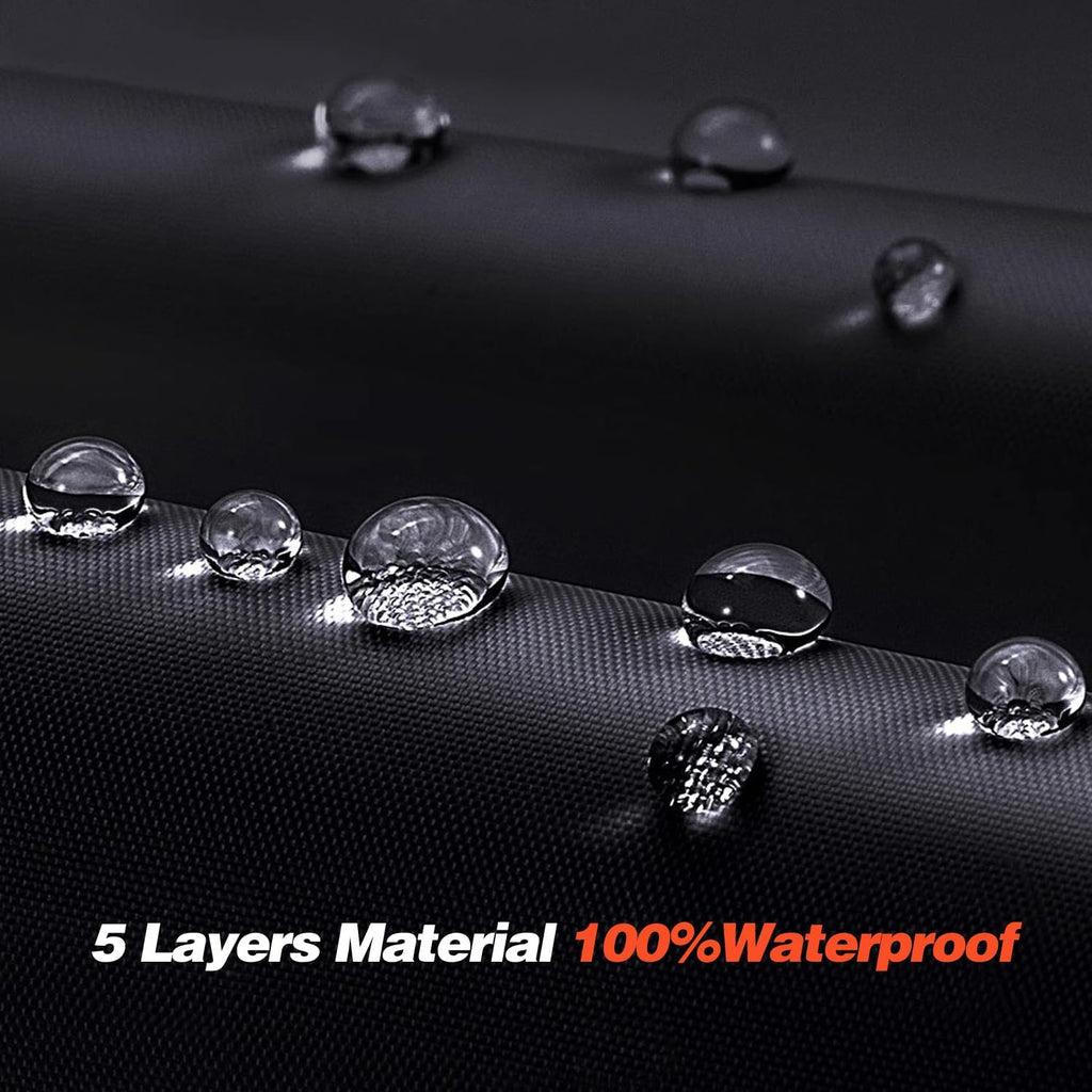 Truck Cover with Camper Shell Topper, Waterproof All Weather with Door Zipper R166307