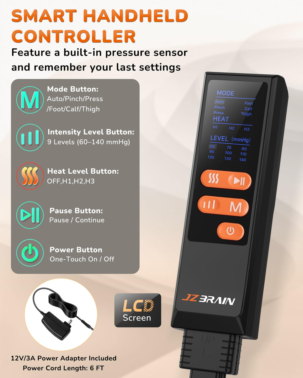 Leg Compression Massager with Heat F46182