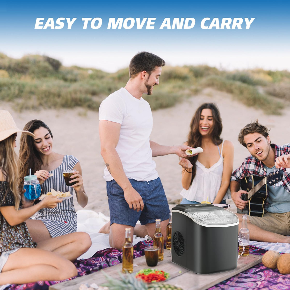 Countertop Ice Maker Machine with Scoop & Basket 26Lbs/24H P18602
