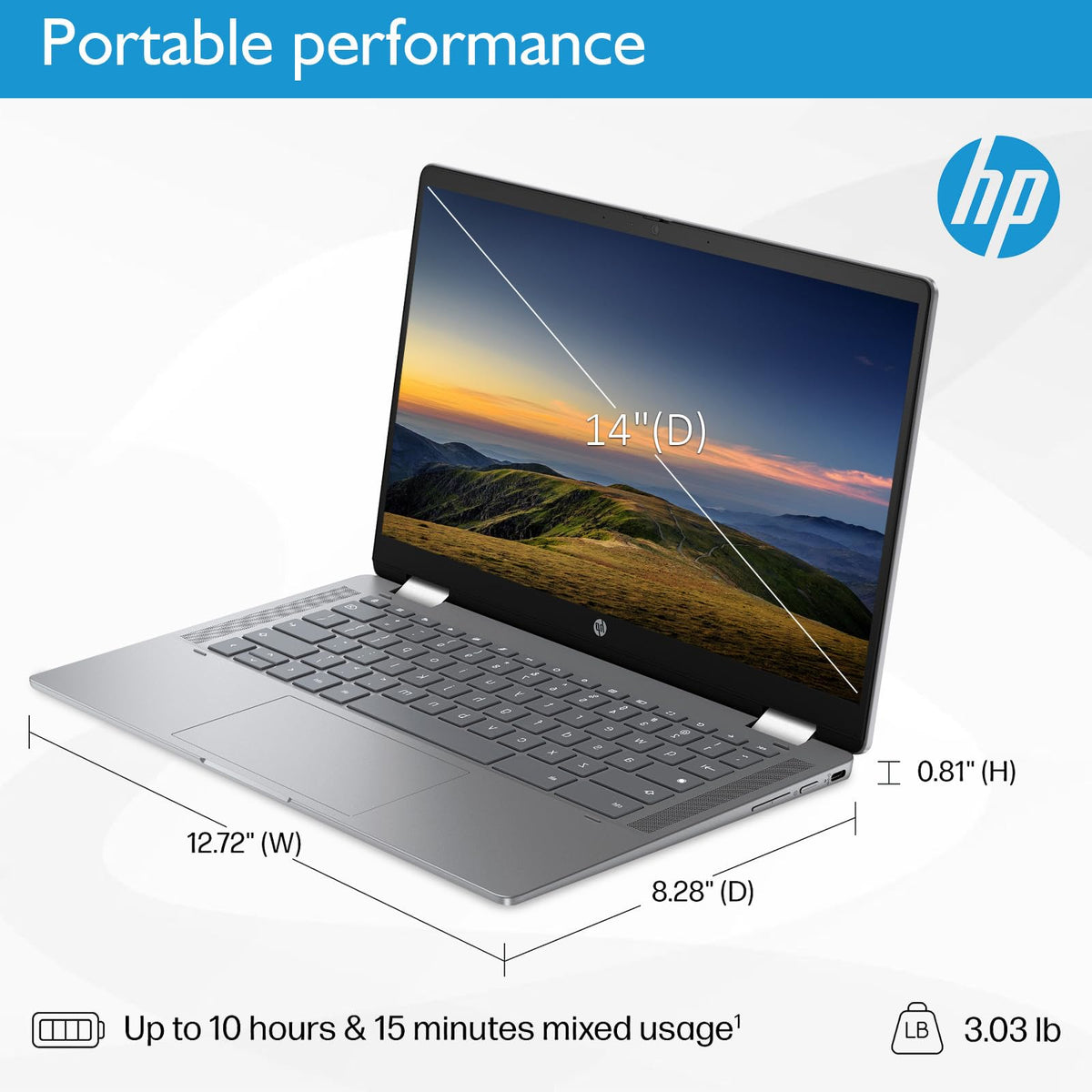 14" 2 in 1 Touchscreen Chromebook Laptop N9687