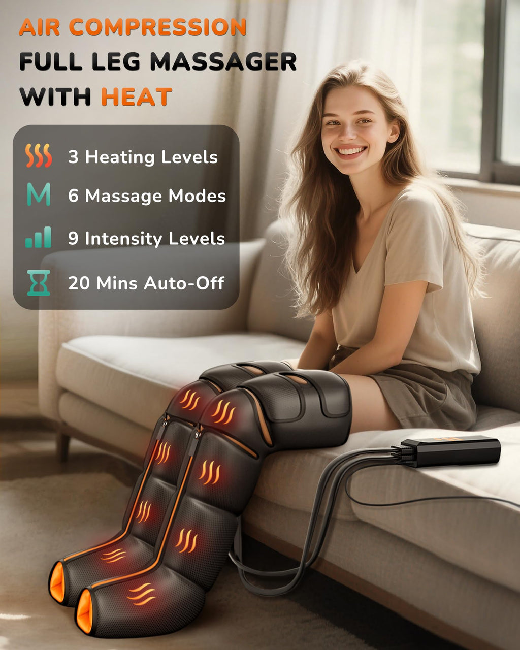 Leg Compression Massager with Heat F46182