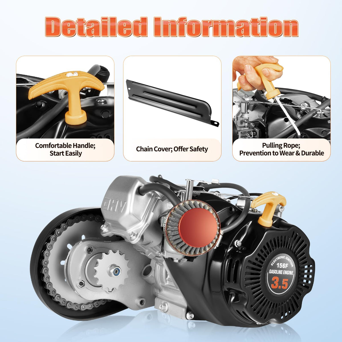 4-Stroke Bike Motor Kit with Chain Drive Z4494