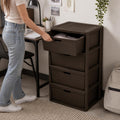 Brown 4 Drawer Plastic Storage Tower E35776