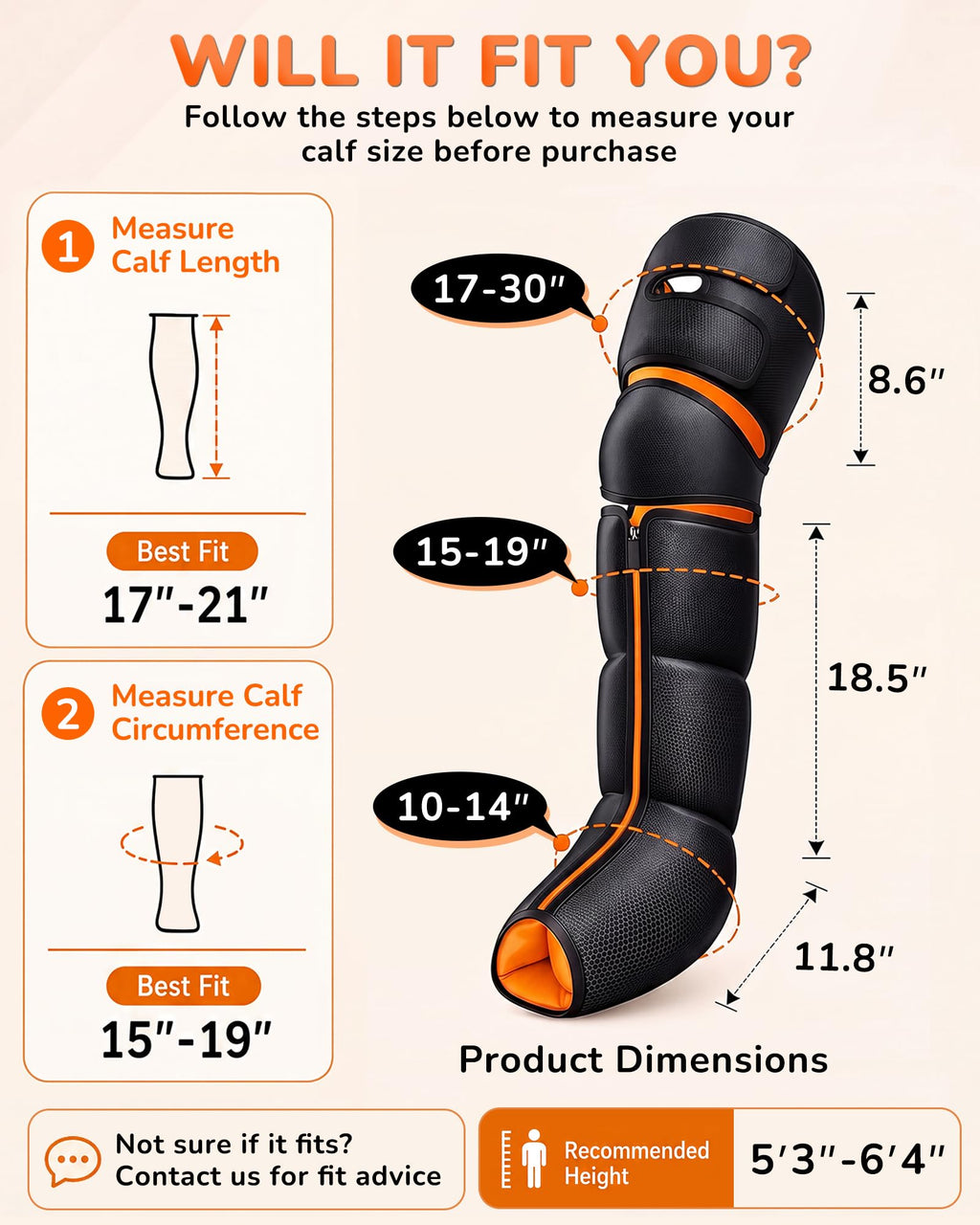 Leg Compression Massager with Heat F46182