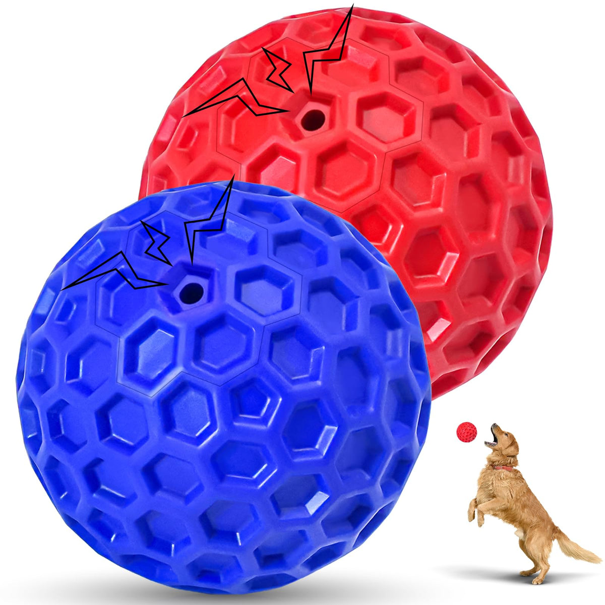 2 Pack Rubber Dog Chew Balls T172534