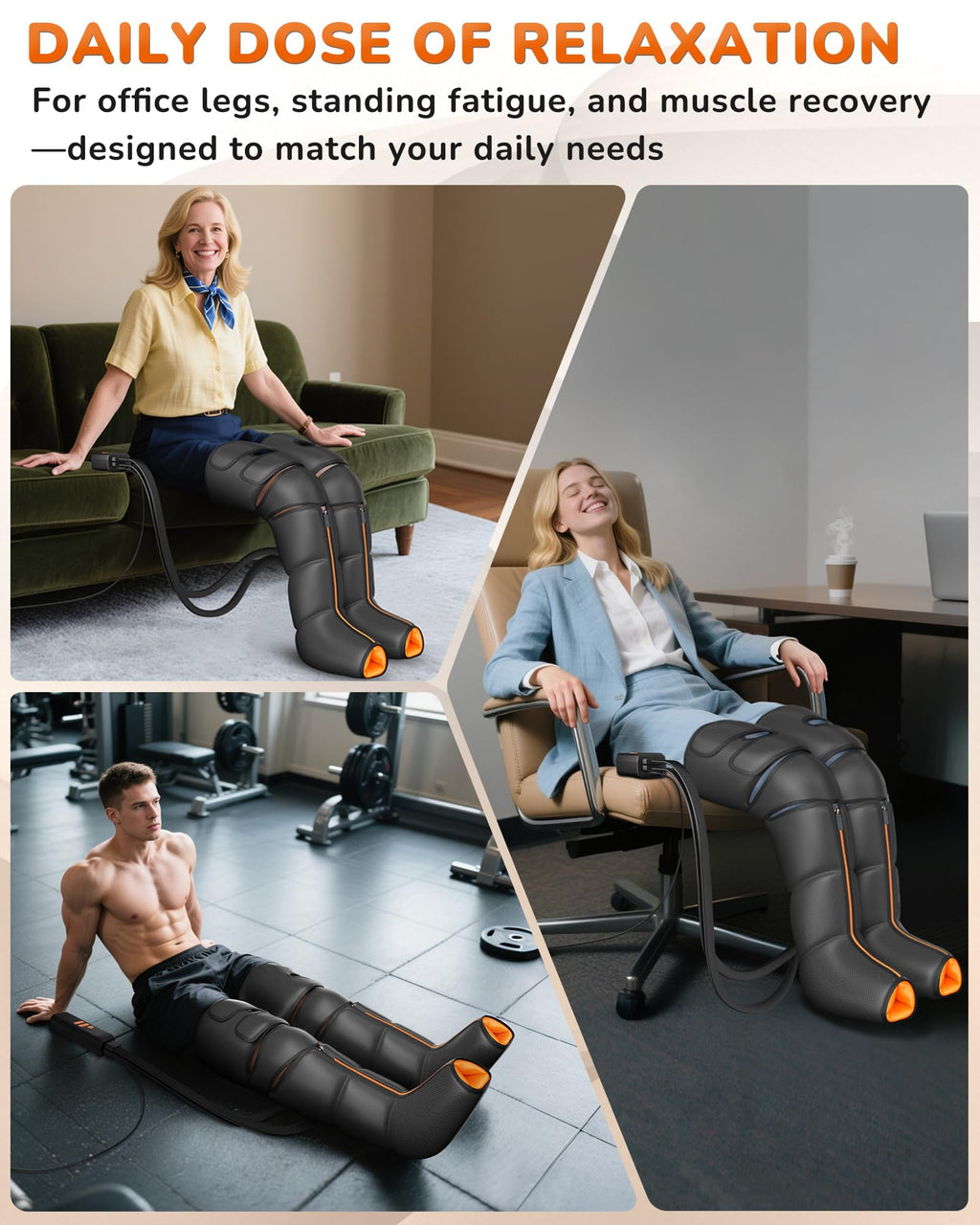 Leg Compression Massager with Heat F46182
