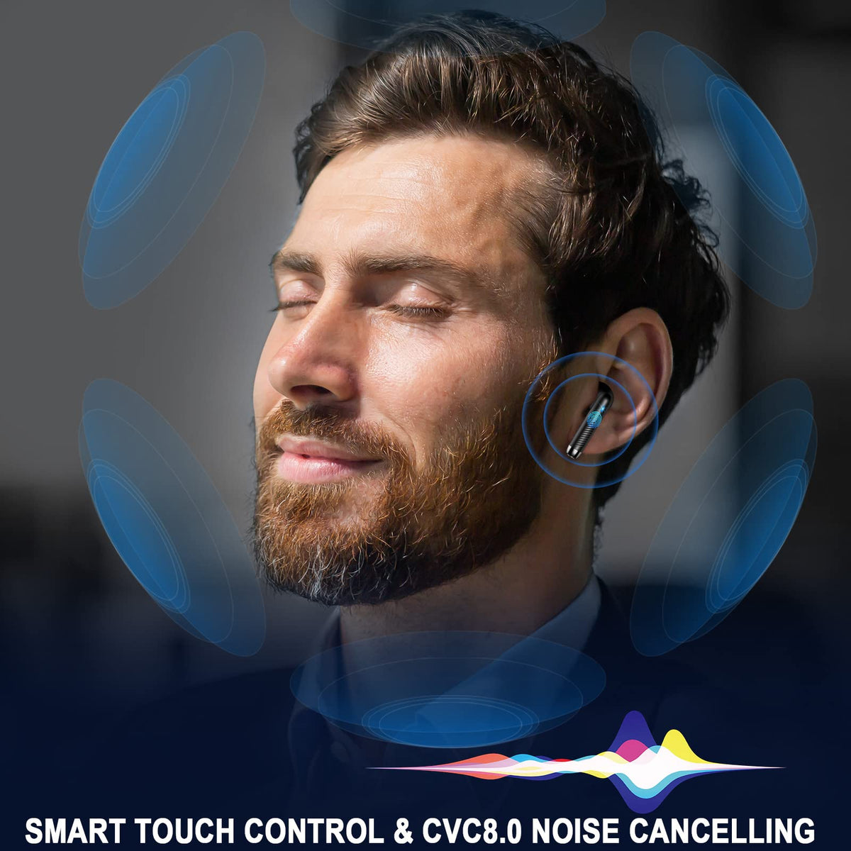 Black and Purple Wireless Earbuds I40459