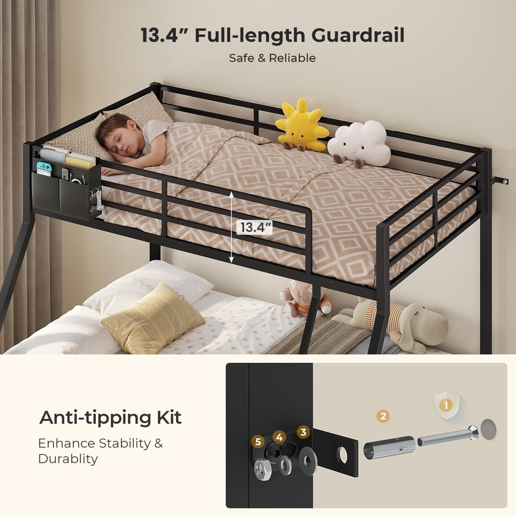 Twin Over Full Bunk Bed with Trundle and 6 Storage Drawers X2197